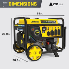 Champion 12,500-Watt Electric Start Tri Fuel Home Backup Portable Generator