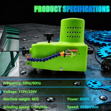 800W Electric Glass Edger, Straight, Round, Beveled Edge Grinder, Grinding Speed: 1-3 m/min, Glass Marble Ceramic Polishing Machine