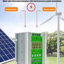 MiBoce Wind Solar Hybrid Charge Controller, Wind Turbine Solar Hybrid MPPT Charge Boost Controller, LCD Smart Display, for Wind Solar Supplementary Power System