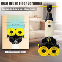 zhenmaster Advanced Cordless Floor Washer Dual-Brush Deep Cleaning Technology with Adjustable Pressure Control for Grout, Epoxy Floors and Industrial Workshop Applications(White)