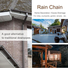 YUSIWOAL Rain Chains Aluminum Rain Chains, Decorative Rain Collection Cups Replace Gutter Downspouts Diverter(240cm/8ft)