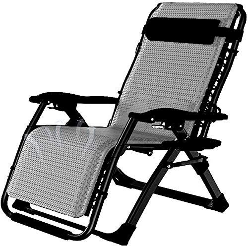 IIPOSAQQ Sun Lounger Adjustable Folding Recliner Sun Bed for Holiday Garden Beach Patio Lounge Camping Outdoor with Breathable Cushion Portable Reclining Garden Chairs Supports 200 Kg