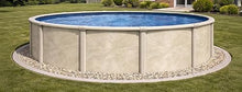 Wilbar Pools 'Forever' 21 ft Round Above Ground Swimming Pool | 54 Inch Resin Protected Steel Sided Walls | Bundle Includes: 25 Gauge Overlap Liner & Widemouth Skimmer