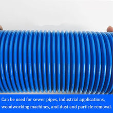 Blue PVC Plastic Hose, L1-10m, Pipe Diameter 30-300mm Industrial Vacuum Cleaner Hose, Household PVC Collection Dust for Factory Indoor Office Ventilation Carpentry Vacuuming(3m,Dia 100mm)