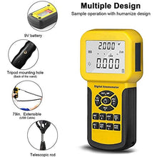 XARONF Anemometer Measures, Wind Speed Wind Flow Wind Temperature Air Flow Velocity Meter with Backlight MAX MIN