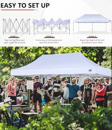 ABCCANOPY Aluminum Pop Up Canopy Tent 10x20 Heavy Duty with 6 Sandbags White