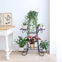 GUANKAOBING Plant Stand Six Plate Indoor Flower Shelf Stable Large Capacity Iron Green Plant Tray Shelf Iron Art Flower Shelf