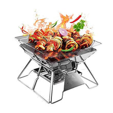 EGBHNJKL Mini Portable Folding Carbon Grill Outdoor Charcoal Household Stainless Steel Small