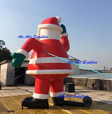 Air-Ads Supplies 15ft Inflatable Advertising Giant Santa with Blower Red Green