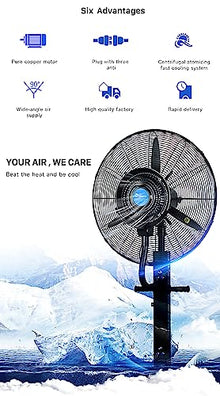 Rong Tian X Patio misting fan, outdoor commercial use, carnival venue, farming facility, greenhouse, etc. for physical cooling. 26-inch, 300W. (300W-26 inches)