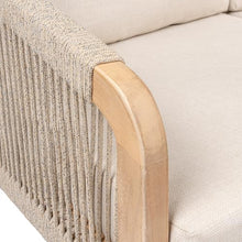JONATHAN Y Arwen Bohemian 49" Acacia Outdoor Loveseat, Beige/Light Teak