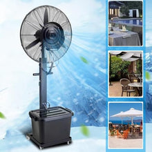 Black Fan｜28in/32in｜Fan｜Lifting Type｜Low Noise｜Portable Outdoor Misting Fan｜3-Speed Wind Speed Adjustment｜42l Large-Capacity Water Tank With Mobile Casters｜For Sports Facilities, Backyards(Color:A,Siz
