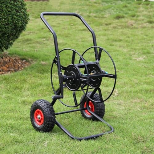 LXXW Hose Reel Cart Garden hose reel cart, double wheel design, hose rack cart for planting, irrigation, car washing For Garden Hoses
