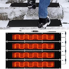 XYWGBMS Snow Melting mats Outdoor Sidewalk, Snow Melting mats Outdoor, Non Slip Stair Treads, Electric Heating Snow Removal, for Winter Snow Removal,4 Pcs-30x60cm/12x24in