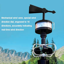 Vituord Handheld Digital Anemometer, 5 in 1 Wind Speed and Direction Sensor, with 16-Position Dial, Mechanical Wind Vane, USB Data Transmission, Portable Weather Instrument