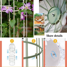 Metal Iron Garden Bracket, Heavy Duty Strong Plant Cage for Roses, Climbing Plants Support Structure Garden Decoration (Green-Style 3