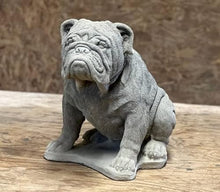 Concrete Massive Bulldog Figurine Real Size Bulldog Statue Solid Rock Pet Memorial