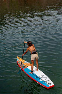 Boardworks SHUBU Raven Touring Inflatable Stand Up Paddleboard 12' 6" Red/Grey/White/Wood