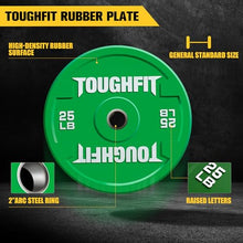 ToughFit Olympic Bumper Plates 370LB Set