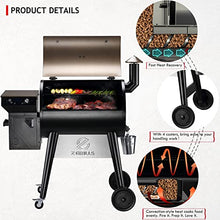 Z GRILLS Upgrade 8-in-1 Wood Pellet Grill & Smoker with PID 2.0 Controller, LCD Screen, 697 sq in, Meat Probes, Rain Cover Black/Brown