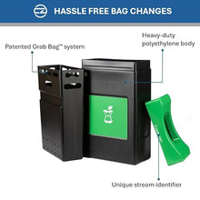 Avante™ Series Made in The USA, Black Compost Container, 30-Gallon Shallow, Green Compost Panel, Green Lid, Open Top, Liner Included