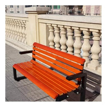 Garden Benches Wrought Iron Park Bench - Welded Backrest Garden Bench for Outdoor Seating