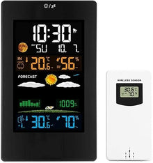 JDXQBLD Weather Station Wireless with Indoor Outdoor Temperature and Humidity Monitor, Digital Thermometer with Colorful LCD Screen, Weather Forecast Station with Remot