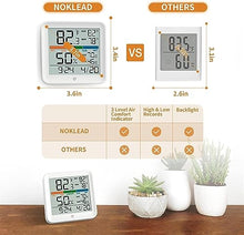 JDXQBLD Multifunction Weather Station, Temperature Humidity Sensor Clock Backlight Bedroom Baby Room Digital Temperature Monitor Home Life High-Precision Sensor