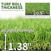 SunVilla Artificial Grass Rug Indoor Outdoor 13ft x 25ft Green/Olive Green/Yellow