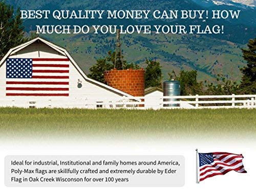 Eder Flag Endura-Nylon Flag with Vertical Stitching & Reinforced Corners White 15x25