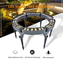 NRPEAK Solar Spot Lights Outdoor, LED Low Voltage Landscape Tree Ring Lights, Park Lawn Lights, IP65 Weatherproof(Warm White Light,Pack of 8)