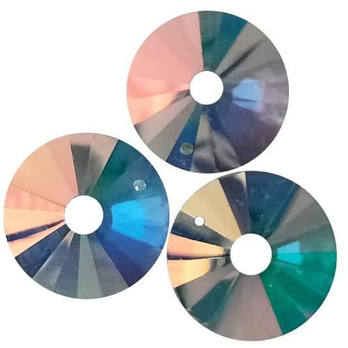 320pcs 30mm Chandelier Crystal Round Sunburst Crystal Prism SunCatcher Pendant Sunflower Disc Crystal AB Ornaments One Hole