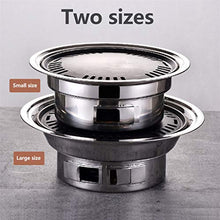Charcoal Barbecue Grill Stainless Steel Non-stick Barbecue Tray Grills Portable Charcoal Grill for Outdoor Camping Bbq
