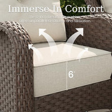 Aeeiua 10 Piece Patio Furniture Set with Fire Pit Table