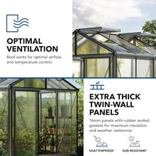 GFP Diamas 23 7.7x12.6 ft Walk in Greenhouse Aluminum