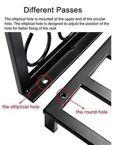 EliteBloom Black Small Compact Firewood Rack Brackets,Inside/Farmhouse Iron Finish Log Rack,Fireplacefirewood Holder,40 X 35 X 38 Cm