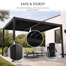 Kozyard Outdoor Louvered Pergola 12' x 20' Sun Shade Aluminum Patio Shelter