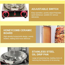 Countertop Rotisserie Grill Kebab Vertical Rotisserie Propane Turkish Chicken Doner Kebab Broiler, for Home Restaurant Kitchen,Pan(Pan)