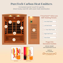 DYNAMIC SAUNAS Madrid Elite 3-Person Infrared Sauna with Red Light Therapy