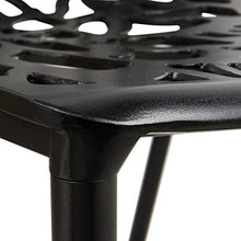 LeisureMod Devon Patio Dining Chair, Aluminum Stackable Design Side Chair, Weather Resistant Metal Chair for Indoor Outdoor Use, No Assembly, UV Protected with Floor Protectors, (Black, Set of 4)