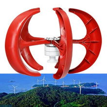 AISINILALAO 8000W 3 Phase AC Permanent Magnet Generator, 12V 24V 48V Free Energy Wind Turbine Solar Wind Power Kit for Home, Street Lighting W/Controller (Red),24v