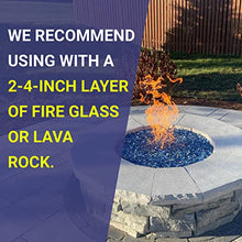 American Fireglass Triple-Ring Fire Pit Burner, 36-Inch Round | Use in Outdoor Natural Gas or Propane Fire Pit or Bowl | Durable Stainless Steel, BTU 445,000 Max.