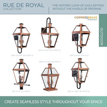 Quoizel Rue De Royal Charleston Outdoor Wall Lantern 22.5 Inch 1-Light Aged Copper