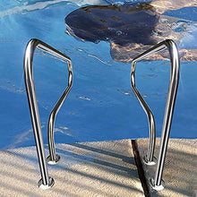 BSNANCA Pool Handrail Swimming Pool Handrails, 304 Stainless Steel Spa Handrail, Pool Stair Rail Humanized Blue Grip Cover Pool Railings for Garden Backyard Pools ()