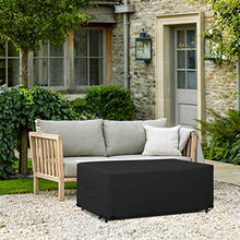 Covers & All Rectangular/Oval Outdoor Table Cover 18 Oz Waterproof - Rectangle Table Cover with 100% Weather Resistant - with Air Pocket and Drawstrap for Snug Fit (108" W x 50" D x 24" H, Black)