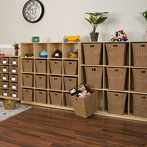 Contender 16-Cubby Storage Cabinet Natural Finish