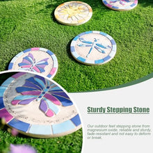 Kunovo Outdoor Stepping Garden Stones, Exquisite Path Decorative Stone with Sun Butterfly Flower Dragonfly Pattern, Backyard/Pathway Landscaping Decor (Size : 1 Pack), 58741