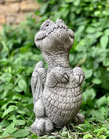 OLOMA Large cement dragon statue Garden dragon sculpture Dragon figurine Stone dragons decor Dragon sculpture outdoor Stone design Outdoor decor Decorative dragon outdoor Dragon figure for garden
