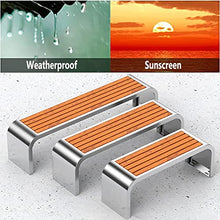 Outdoor Courtyard Park Bench, Stainless Steel Bracket | Plastic Wood Strip Backless Patio Seating, Courtyard Porch Outdoor Furniture (Size : 40X120CM)