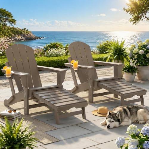 Cvqza Adirondack Chair Set of 2, Stylish Folding Fire Pit Chair for Outdoor Relaxation, Comfortable Seating for Patio, Garden, Camping, Durable Weather Resistant Design